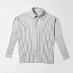Miyake Pleated Casual Suit Jacket Korean Version Loose 2022 Summer Long-Sleeved Shirt Button Top Men