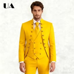 Wedding Groom Suit for Men, Africa Style 3-Piece Suit, Tailored Sizing Tuxedo, Jacket Vest Pants Plus Big Man Suit Attire