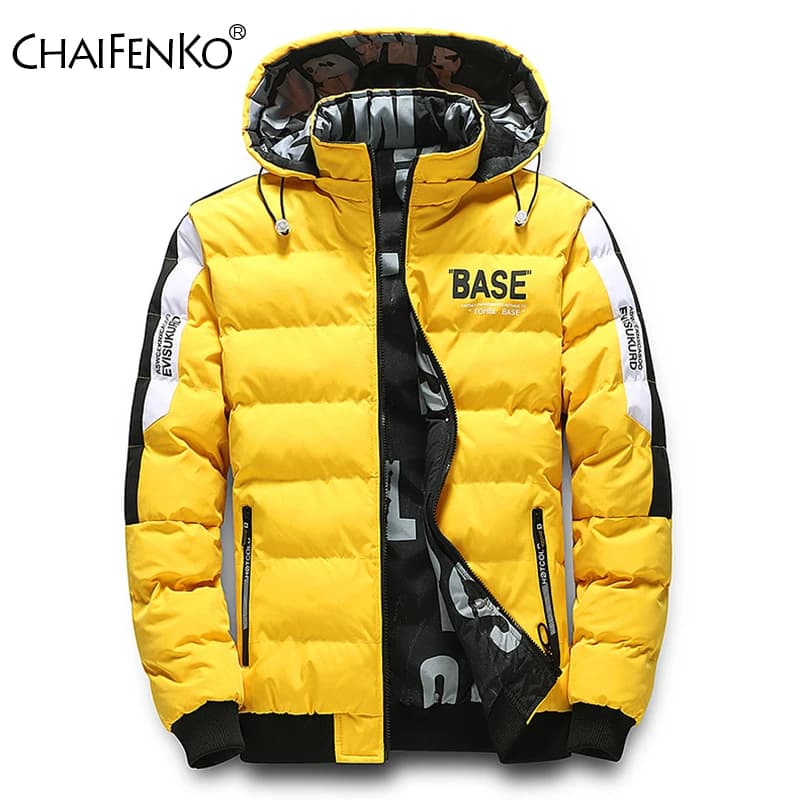 Men Fashion Double Sided Wear Jacket New Solid Removable Hat Comfort Thickening Coat Winter Casual Keep Warm Windproof Parka Men