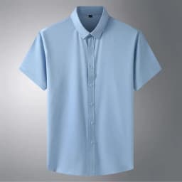 Oversized Men's Shirt 10XL 8XL Plus Size Short Sleeve Shirt Pure Color Business Formal Tees Casual Loose Fit Tops Male Clothing