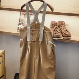 Maden Vintage Heavyweight Khaki Overalls Loose Fit Men's Jumpsuit with Wide Leg Adjustable Straps Workwear Pants for Spring Fall