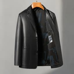 Casual Leather Suits, Genuine Leather Jackets, Men's Jackets, Sheepskin, Slimming, Large Sizes for Autumn and Winter