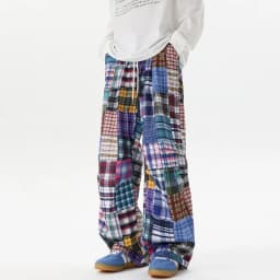 Spring Autumn Men's Hip Hop Patchwork Harem Pants High Street Loose Wide Leg Trousers Casual Drop Crotch Streetwear Pants Men