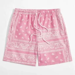 Trend Bandana Graphic Beach Short for Men Summer Fashion 3D Printed Swim Trunks Loose Casual Streetwear Hawaiian Short Pants