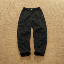 Retro heavy industry washing heavy splicing work pants for men's autumn and winter loose straight conical woodcut trousers