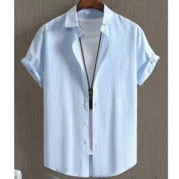 Hawaiian Shirts For Men 3d Stripe Print High-Quality Men'S Clothing Loose Oversized Shirts And Blooms Summer Casual Short Sleeve