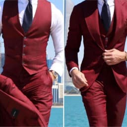 Classy Wedding Tuxedos Suits Slim Fit Bridegroom For Men 3 Pieces Groomsmen Suit Male Cheap Formal Business (Jacket+Vest+Pants