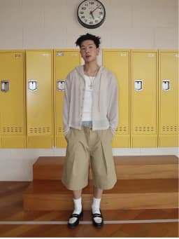 Mauroicardi Spring Summer Plaid Patchwork Khaki Shorts for Men Double Waist Knee Length Pants Luxury Designer Emo Clothes 2025