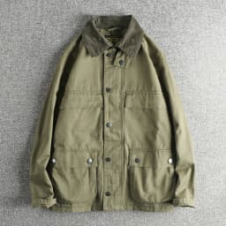 Amekaji American Casual Retro Vintage Woven Cotton Men's Safari Workwear Jacket American High-Street Slim Fit Trend Coat