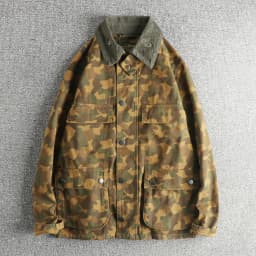 Amekaji American Casual Retro Vintage Woven Cotton Men's Safari Workwear Jacket American High-Street Slim Fit Trend Coat