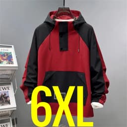 Extra Plus Size 13XL Men Hoodie Hooded Half Zip Up Winderbreaker Male Cargo Jacket Oversized Large Big 5xl 6xl 7xl 8xl 10XL Coat
