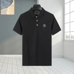 2026 Summer Light Luxury Men's Pure Cotton T-shirt Classic Daily Casual Top Men's and Women's High Street Sports Short Sleeve