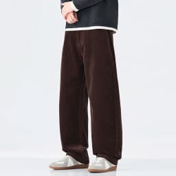 Men Corduroy Wide Leg Straight Pants Japan Korean Streetwear Fashion Loose Casual Vintage Stripe Cargo Trousers Man Harem Pant