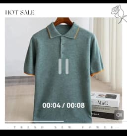Spring/Summer New Short Sleeved 100% Pure Wool Men's POLO Pullover Vest Casual Business Loose Solid Solor T-Shirt Men's Clothing