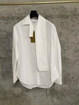 Design the collar, irregular shirt, cellulose, asymmetrical hem, coat shirt