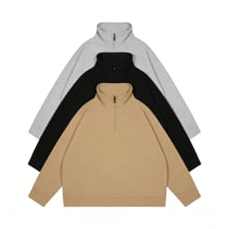 men's hoodies and sweatshirts Embroidered Half Zipper Collar polo men's hoodies and sweatshirts old money style Man hoodie