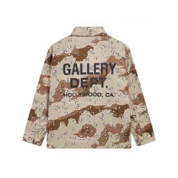 Gallery Dept New Word Print Desert Camouflage Khaki Zip Coach Jacket