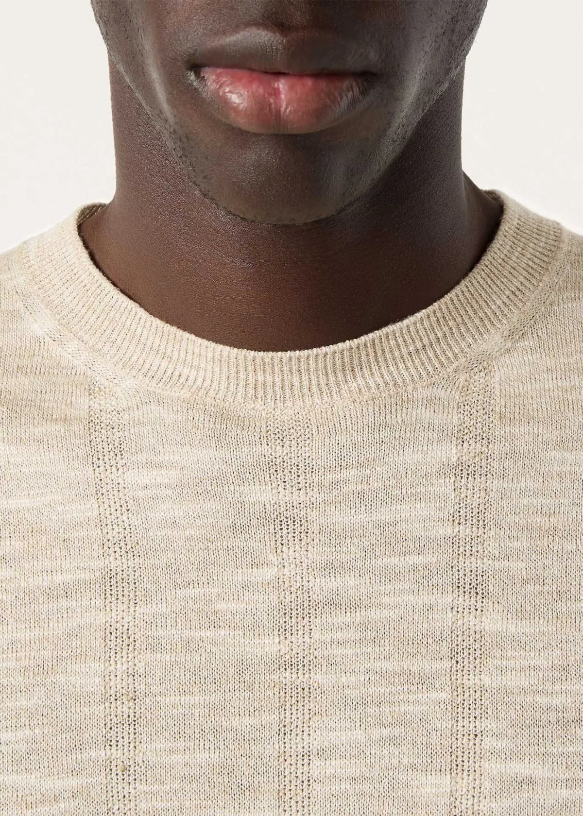 **LP-Style Old Money Men's 16-Gauge Sea Island Cotton & 90-Count Linen Short-Sleeve Knit Crew Neck Pullover – Comfortable Solid Color, Business Casual & Vacation Wear**
