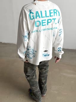 High Quality Designer GALLERY DEPT Long sleeved T-shirt 100% cotton men's and women's Vintage Printed High Street Trendy Fashion Hip Hop T-shirt