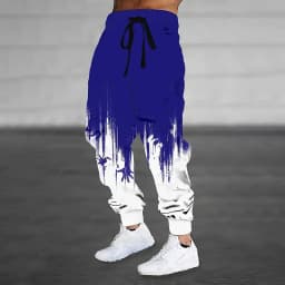 3D Print Gradient Dripping Ink Men's Side Pockets Elastic Drawstring Sweatpants Joggers Pants Casual Trousers Street Fall Winter