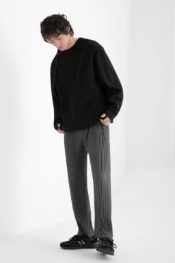 Miyake Pants for Men Straight Pants Casual Fashion Trousers Loose Korean Style Pants Men Clothing Bottoms