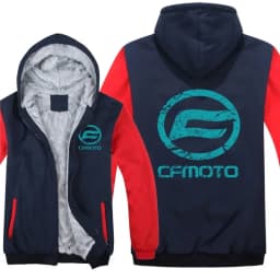 2025 MEW Cfmoto Hoodies Winter Thick Warm Fleece Zipper Men Coat Sportwear Cfmoto Sweatshirt Streetwear