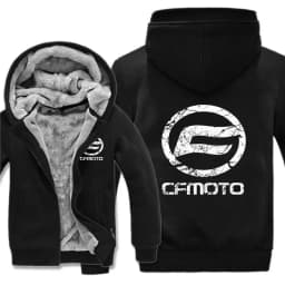 2025 MEW Cfmoto Hoodies Winter Thick Warm Fleece Zipper Men Coat Sportwear Cfmoto Sweatshirt Streetwear