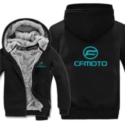 2025 MEW Cfmoto Hoodies Winter Thick Warm Fleece Zipper Men Coat Sportwear Cfmoto Sweatshirt Streetwear