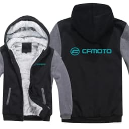 2025 MEW Cfmoto Hoodies Winter Thick Warm Fleece Zipper Men Coat Sportwear Cfmoto Sweatshirt Streetwear