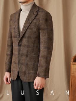 Mr. Lu San 50% Wool Prince Ge Coffee Retro Suit Fall/Winter Italian Gentry Warm High-setting Suit Men
