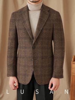 Mr. Lu San 50% Wool Prince Ge Coffee Retro Suit Fall/Winter Italian Gentry Warm High-setting Suit Men