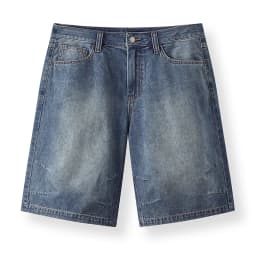 Semir Men Shorts Light Cool Vintage Washed Denim Knee Length Shorts 2026 Summer Loose Straight