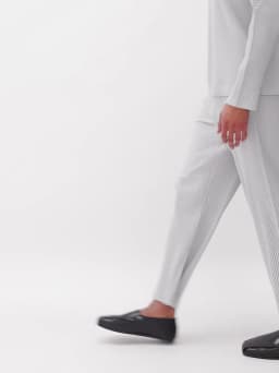 Miyake Pleated Men Pants Casual Loose Wide Leg Draped Trousers Business Casual Daily Wear