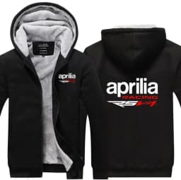 2025 NEW winter printed APRILIA car logo11 thickened casual coat men's zipper men's Plush coat men clothing