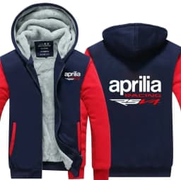 2025 NEW winter printed APRILIA car logo11 thickened casual coat men's zipper men's Plush coat men clothing