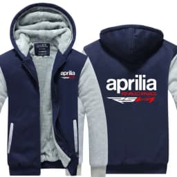 2025 NEW winter printed APRILIA car logo11 thickened casual coat men's zipper men's Plush coat men clothing