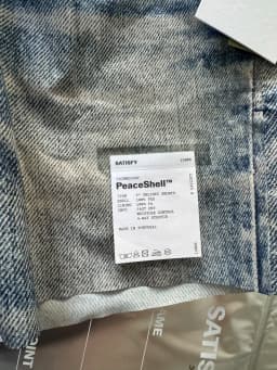 Satisfy PeaceShell Denim Digital Print Breathable Athletic Shorts