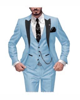 Men's Suit Slim Fit 3 Pieces Burgundy Tuxedo Gentle-Mens Wedding Suits Notch Lapel Groom Terno (Jacket+Pants+Vest)
