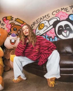 Drew House Tiger Stripe Knit Sweater Men Women Pink Striped Crew Neck Jumper Classic Smiley Embroidery Oversized Street