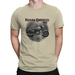 Motorcycles Newest T Shirt for Men Royal Retro Enfield Classic 500 Round Collar Basic Distinctive Birthday Gifts Short Sleeve.