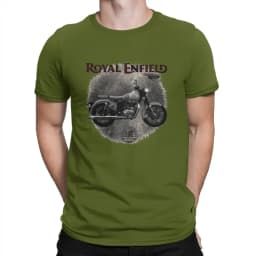 Motorcycles Newest T Shirt for Men Royal Retro Enfield Classic 500 Round Collar Basic Distinctive Birthday Gifts Short Sleeve.