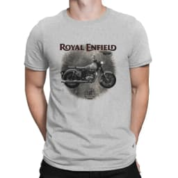 Motorcycles Newest T Shirt for Men Royal Retro Enfield Classic 500 Round Collar Basic Distinctive Birthday Gifts Short Sleeve.