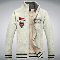 Fleece Warm Man Sweater Wool Liner Winter Cardigan Thicken Overcoat Casual Cotton Black White Red Mens Winter Jacket