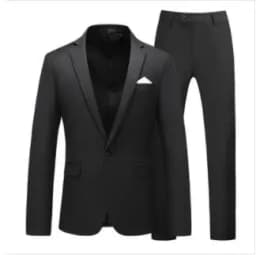 2026 Men's Red Suit 2-Piece Sets, Wedding Party Dress Coat and Pants Asian Size Terno Masculino Black White Blue Costume Homme