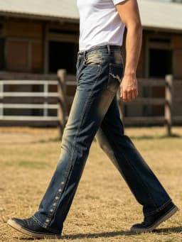 【HME】Men's Jeans | Vintage Yellow Mud Faded Wash Denim Pants Use Premium Thick Denim with Gradient Whisker Craft, Pre-Washed Fabric Avoids Shrinkage and Fading, Natural Color Layering Delivers Authentic Retro Texture for Long-Term Daily Wear