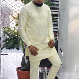 New In Dashiki 2 Pieces Sets Abaya Men's Clothing Shirt Pant Set Long Sleeve Elegant African Ethnic Style Round Neck Suit Rhinestones Kaftan