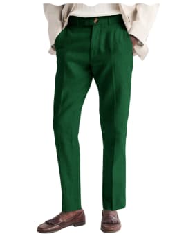 Men's Linen Straight Fit Pants Wrinkle-Resistant Lightweight Breathable Flat-Front Casual Trousers Expandable-Waist For Summer