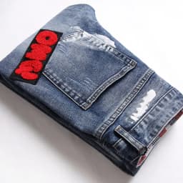 High Street Fashion Mens Streetwear Jeans Personal Designer Printed Jeans Men Punk Pants Skinny Streetwear Hip Hop Jeans
