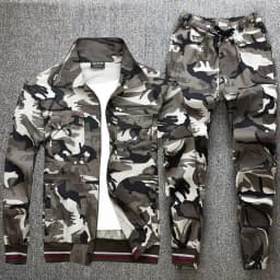 Summer Thin Outdoor Work Suit Set Long Sleeved Anti Scald Pure Cotton Thread Sweat Absorbing Breathable Camouflage Suit