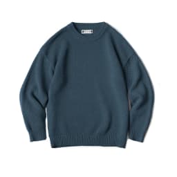 Maden Workwear Men's Vintage Heavyweight Grey Pineapple Pattern Sweater Thickened Round Neck Lazy Autumn Knit